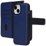 Mobiparts iPhone 15 MagSafe Hoesje Echt Leer Uitneembare 2in1 Bookcase Portemonnee - Blauw