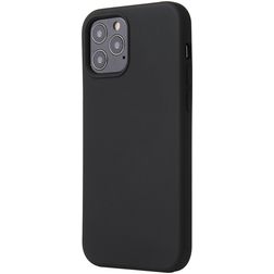 Mobigear Rubber Touch iPhone 12 Siliconen Hoesje Backcover - Zwart