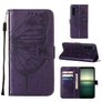Mobigear Butterfly Sony Xperia 1 IV Hoesje Bookcase Portemonnee - Paars