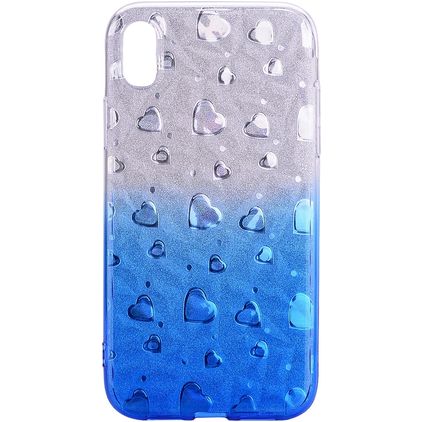 Mobigear Design iPhone XS Max Hoesje Flexibel TPU Backcover - Blauw