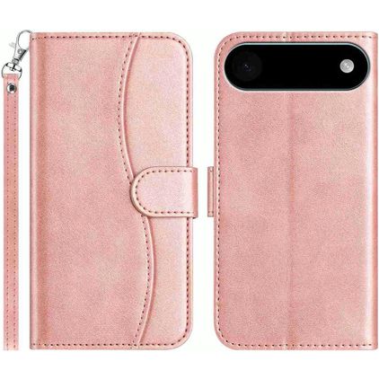 Mobigear S Line iPhone Air Hoesje Bookcase Portemonnee - Roségoud