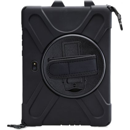 Xccess Survivor All-round Samsung Galaxy Tab Active Pro Hoes Hard Kunststof,Siliconen Backcover + Schouderband + Standaard - Zwart