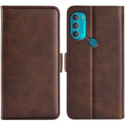 Mobigear Slim Magnet Motorola Moto G71 5G Hoesje Bookcase Portemonnee - Bruin