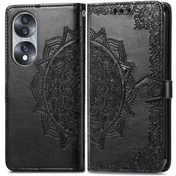 Mobigear Mandala HONOR 70 Hoesje Bookcase Portemonnee - Zwart