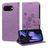 Mobigear Flowers Google Pixel 9a Hoesje Bookcase Portemonnee - Paars