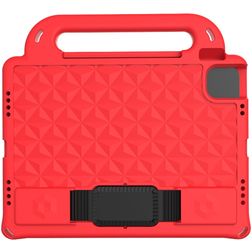 Mobigear Diamond iPad Pro 11 Inch (2021) Kinder Tablethoes met Handvat - Rood