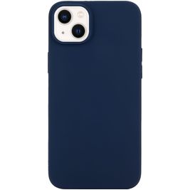 Mobigear Colors iPhone 14 Hoesje Flexibel TPU Backcover - Marineblauw