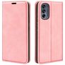 Mobigear Retro Slim Motorola Moto G62 Hoesje Bookcase Portemonnee - Roze