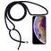 Mobigear Lanyard iPhone X Flexibel TPU Hoesje met koord - Transparant / Zwart