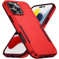 Mobigear Heavy Armor iPhone 16 Pro Hoesje Hardcase Backcover Shockproof - Rood