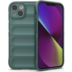 Mobigear Bumpy iPhone 14 Hoesje Flexibel TPU Backcover - Groen