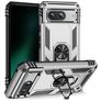 Mobigear Armor Ring Google Pixel 8a Hoesje Hardcase Backcover Shockproof met Ringhouder - Zilver
