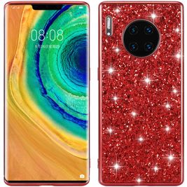 Mobigear Glitter Huawei Mate 30 Pro Hoesje Hardcase Backcover - Rood