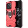 Mobigear Armor Ring OnePlus 10T Hoesje Hardcase Backcover Shockproof met Ringhouder - Rood
