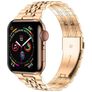 Mobigear Monaco Stalen Apple Watch Bandje Vouwsluiting - 49/46/45/44 mm - Roségoud