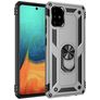 Mobigear Armor Ring Samsung Galaxy A71 Hoesje Hardcase Backcover Shockproof met Ringhouder - Zilver