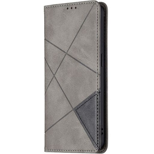 Mobigear Rhombus Slim OPPO Reno 6 5G Hoesje Bookcase - Grijs