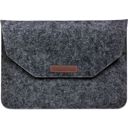 Mobigear Envelope Vilt Laptop Sleeve (max 25 cm x 37 cm) Laptop hoes - Zwart