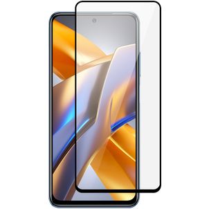 Mobigear Premium POCO M5s Glazen Screenprotector - Case Friendly - Zwart