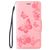 Mobigear Butterfly iPhone 7 Hoesje Bookcase Portemonnee - Roze