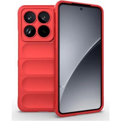 Mobigear Bumpy Xiaomi 15 Pro Hoesje Flexibel TPU Backcover - Rood