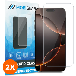 Mobigear iPhone 17 Pro Max Glazen Screenprotector - Case Friendly (2-Pack)