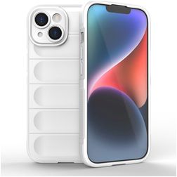 Mobigear Bumpy iPhone 15 Hoesje Flexibel TPU Backcover - Wit