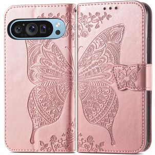 Mobigear Butterfly Google Pixel 10 Pro XL Hoesje Bookcase Portemonnee - Roségoud