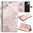 Mobigear Butterfly OPPO A53s Hoesje Bookcase Portemonnee - Roségoud
