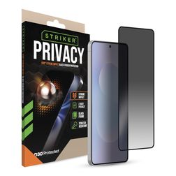 Striker Xtreme Impact Privacy Samsung Galaxy S25 Edge Glazen Screenprotector Privacy - Case Friendly - Zwart