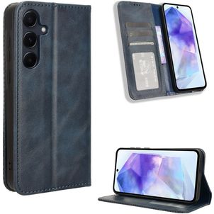 Mobigear Sensation Samsung Galaxy A35 Hoesje Bookcase Portemonnee - Blauw
