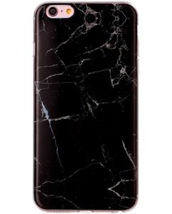 Mobigear Marble iPhone 6 Hoesje Flexibel TPU Backcover - Zwart