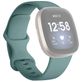 Mobigear Sport Dual Siliconen Fitbit Sense Bandje Druksluiting - Turquoise