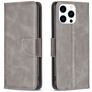 Mobigear Excellent iPhone 15 Pro Hoesje Bookcase Portemonnee - Grijs