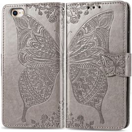 Mobigear Butterfly iPhone 17e Hoesje Bookcase Portemonnee - Grijs