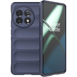 Mobigear Bumpy OnePlus 11 Hoesje Flexibel TPU Backcover - Donkerblauw