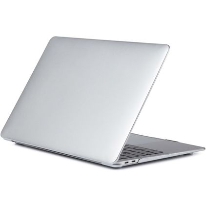 Mobigear Metallic MacBook Air 13 Inch (2018-2020) Hoes Hardshell Laptopcover MacBook Case - Zilver - Model A1932 / A2179 / A2337