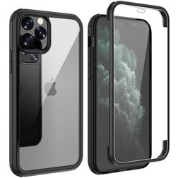 Valenta Full Cover iPhone 11 Hoesje Gehard Glas Backcover Shockproof - Zwart