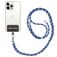 Mobigear Nylon Lanyard Universeel Telefoonkoord Verstelbaar - Zwart / Blauw / Babyblauw