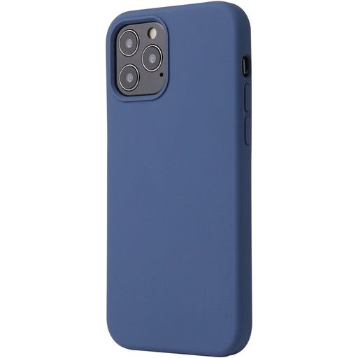 Mobigear Rubber Touch iPhone 12 Siliconen Hoesje Backcover - Marineblauw