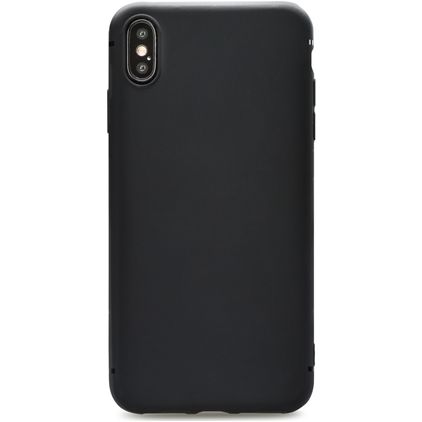 Xccess Invisible Thin iPhone XS Max Hoesje Flexibel TPU Extra Dun Backcover - Zwart