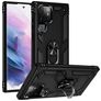 Mobigear Armor Ring Samsung Galaxy S22 Ultra Hoesje Hardcase Backcover Shockproof met Ringhouder - Zwart