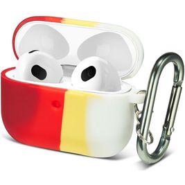Mobigear Colors Apple AirPods 3 Hoesje Flexibel Siliconen - Wit / Rood / Geel