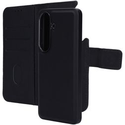 Mobiparts Samsung Galaxy S26 Hoesje Echt Leer Uitneembare 2in1 Bookcase Portemonnee - Zwart