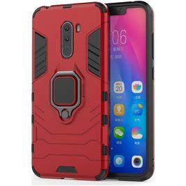 Mobigear Armor Ring Xiaomi Pocophone F1 Hoesje Hardcase Backcover Shockproof met Ringhouder - Rood Mobigear Armor Ring Xiaomi Pocophone F1 Hoesje Hardcase Backcover Shockproof met Ringhouder - Rood