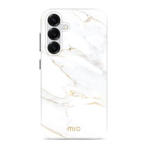 MIO Samsung Galaxy S25 MagSafe Hoesje Hardcase Backcover - White Marble