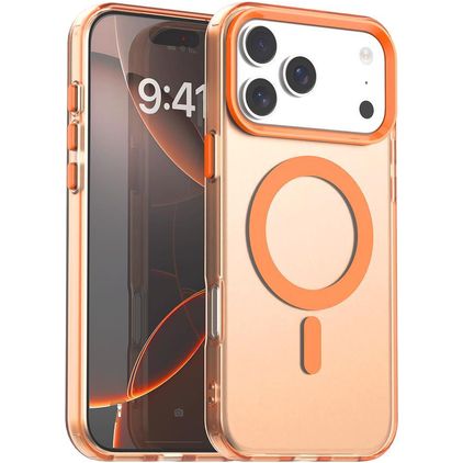 Mobigear Shockproof iPhone 17 Pro MagSafe Hoesje Hardcase Backcover - Oranje