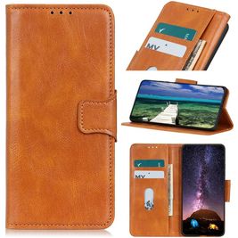 Mobigear Classy iPhone 13 Pro Hoesje Bookcase Portemonnee - Cognac