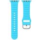 Mobigear Bumpy Siliconen Apple Watch Bandje Gespsluiting - 49/46/45/44 mm - Blauw