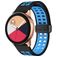 Mobigear Sport Plus Mag Siliconen Smartwatch Bandje Magneetsluiting - Universeel 22 mm connector - Zwart / Blauw